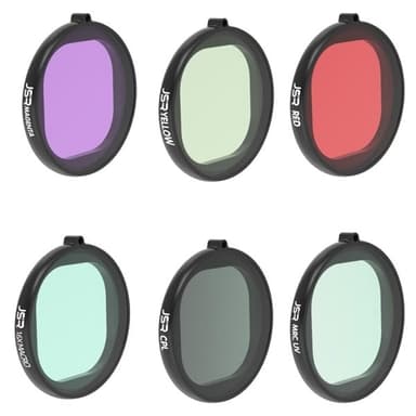 6 i 1 filter till GoPro UV + CPL + 16X Macro + röd + gul + lila för GoPro HERO8 Black