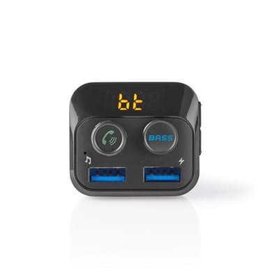 Nedis FM-sändare för bil med bluetooth 2xUSB 2.4A