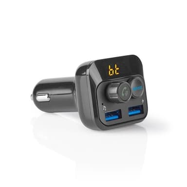 Nedis FM-sändare för bil med bluetooth 2xUSB 2.4A