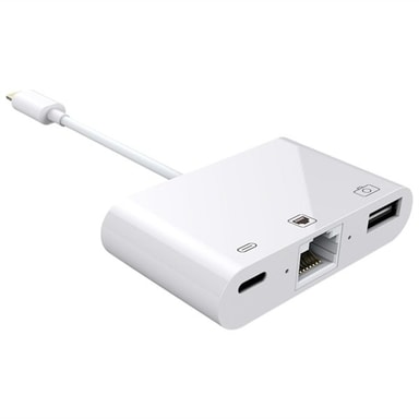 iPhone/iPad hub från lightning till + USB + Lightning Elgiganten