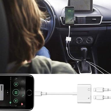 Hörlurs och laddadapter Lightning x2  till Lightning