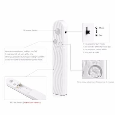Garderobsbelysning LED med pir 3 meter