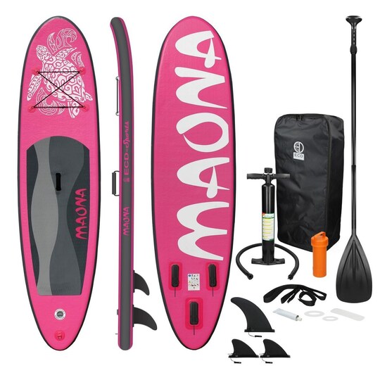 Surfingbräda Stand Up Paddle SUP styrelse Maona paddel ombord uppblåsbar rosa