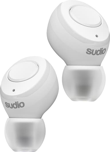 Sudio Tolv R helt trådlösa in-ear hörlurar (vit)