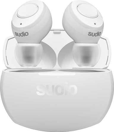 Sudio Tolv R helt trådlösa in-ear hörlurar (vit)