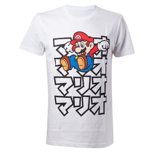 T-shirt Nintendo - Japanese Mario tema vit (XL)