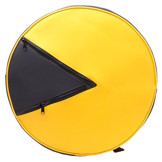 Pac-Man ryggsäck (gul, svart)