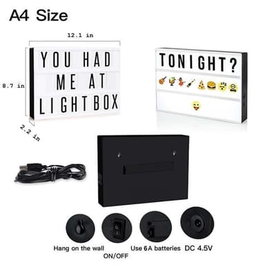 Lightbox / Ljustavla med Emojis