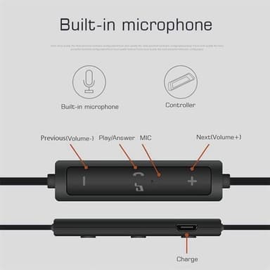 Magnetiskt Stereo Bluetooth Sportheadset