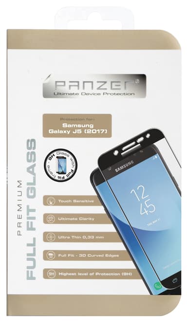Panzer Full-Fit skärmskydd Samsung Galaxy J5 2017 svart