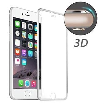 Härdat Glasskydd iPhone 6 Plus / 6S Plus - Böjt Silver