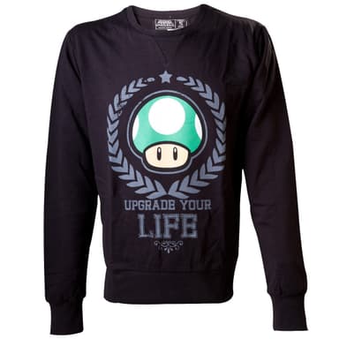 Sweater Nintendo - Upgrade Your Life svart (S)