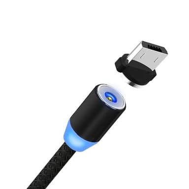 Magnetisk laddkabel till Mobiltelefon - iPhone + Micro-Usb + Usb Typ-C, 1m