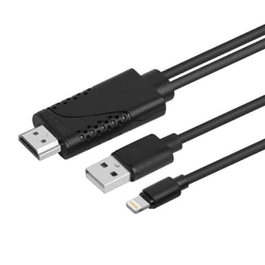 Lightning till HDMI Adapter Spegla din iPhone / iPad skärm Elgiganten