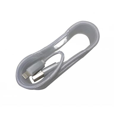 Flätad datakabel till iPhone 2 m - Silver