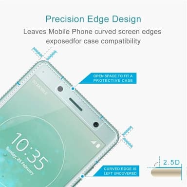 Skärmskydd / displayskydd i härdat glas för Sony Xperia XZ2 Compact