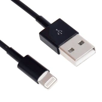 Usb-kabel iPhone 5 / SE / iPad 4 - Svart färg