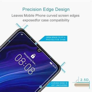 HÃ¤rdad skÃ¤rmskydd i glas till Huawei P30