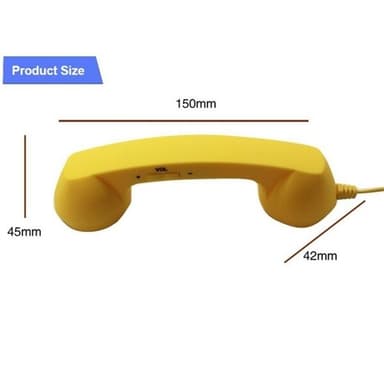 Retroheadset Telefonlur 3,5mm Svart