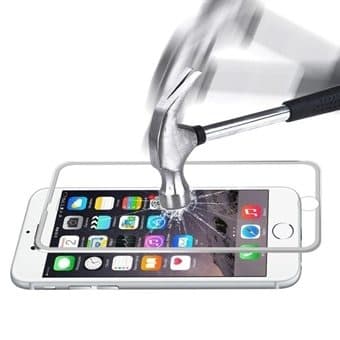 Härdat Glasskydd iPhone 6 Plus / 6S Plus - Böjt Silver