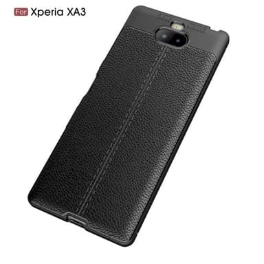 Litchi TPU skyddsskal / telefonskal Sony Xperia XA3 - Svart