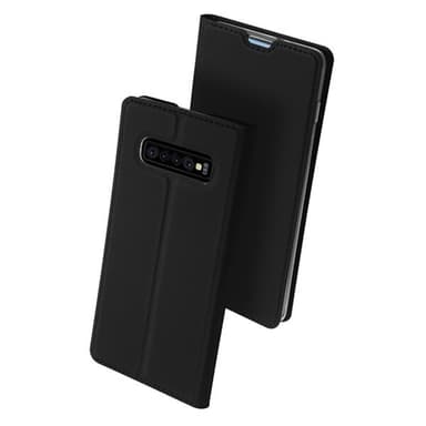 DUX DUCIS PU-läderskal / -fodral Galaxy S10+ med hållare och kortuttag