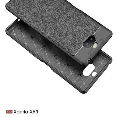 Litchi TPU skyddsskal / telefonskal Sony Xperia XA3 - Svart