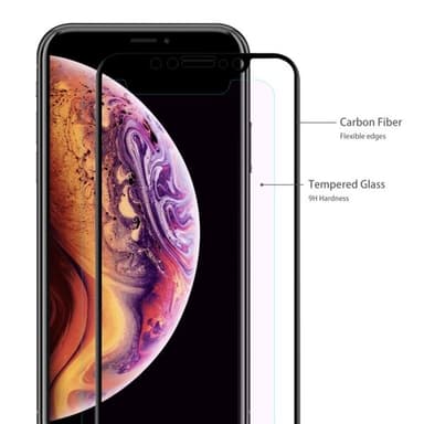 ENKAY Tempererat Skärmskydd 9H 3D iPhone XR / iPhone 11 Svart Ram