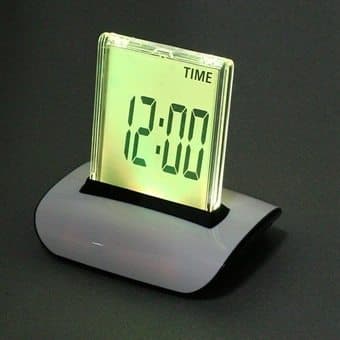 Digital Väckarklocka - 7 färgers LCD