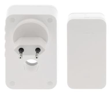König Dörrklockset Trådlöst 85dB  AC Plug-In Vit/Grå