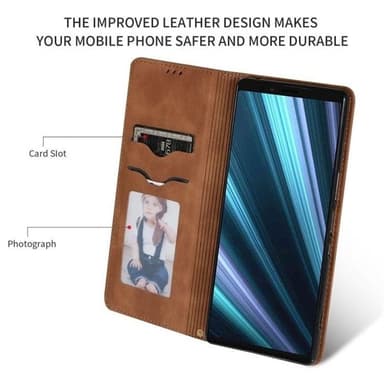 Flipcase fodral till Sony Xperia 1  - Brun