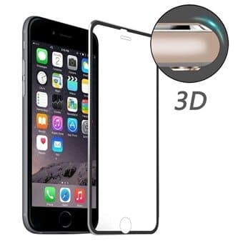 Böjt härdat Glasskydd iPhone 6  / 6S - Svart
