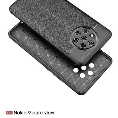Mobilskal / telefonskal med läderlook Nokia 9 PureView - Svart