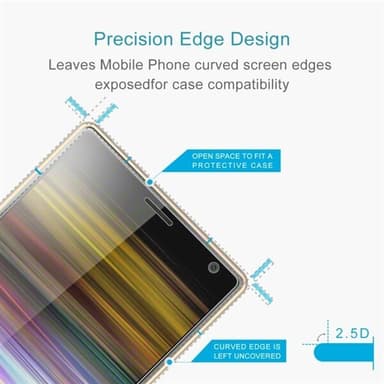 Härdad skärmskydd / displayskydd i glas till Sony Xperia 10 Plus