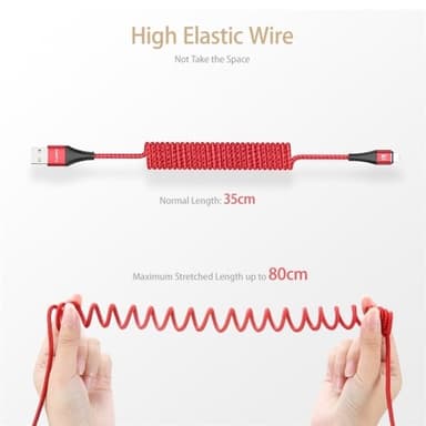 Trasselfri Laddkabel iPhone / iPad - 2Ah