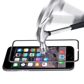 Böjt härdat Glasskydd iPhone 6  / 6S - Svart