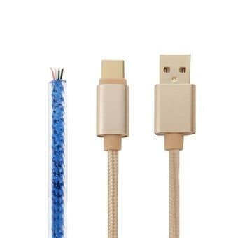 Usbkabel i nylontyg USB C 3.1 till USB 2.0
