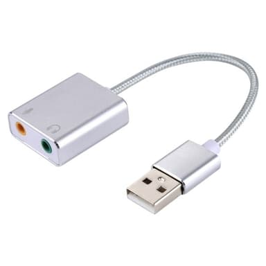 USB Ljudkort med Hörluringång och mikrofon uttag
