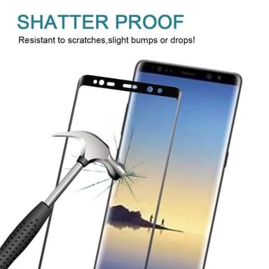 Böjt skärmskydd i härdat glas Samsung Galaxy Note 8 - Svart