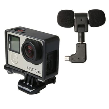 Extern stereomikrofon / dubbelriktad mikrofon för GoPro HERO
