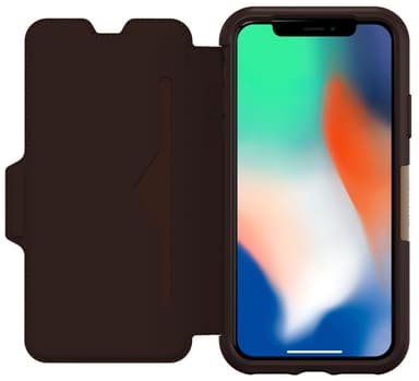 OtterBox Strada Folio iPhone X fodral (brun)
