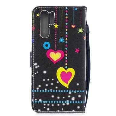 Läderfodral/flipfodral/ korthållare Huawei P30 PRO, färgglada hjärtan