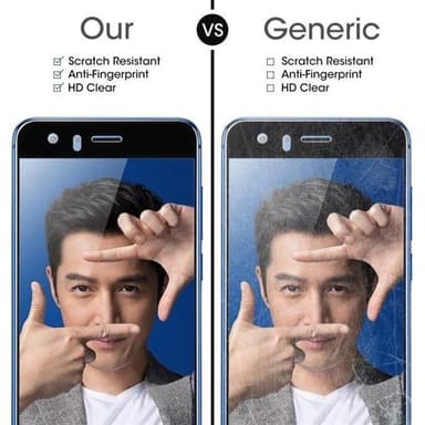 Skärmskydd / displayskydd i härdat glas för Huawei Honor 9 – Svart