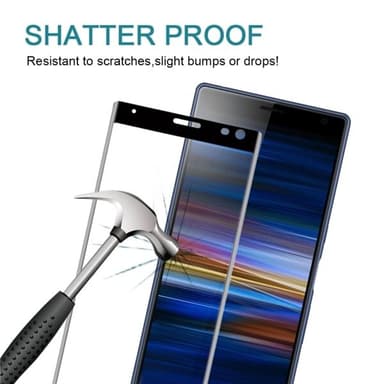 3D Full Skärmskydd i härdat Glas Sony Xperia 10 Plus