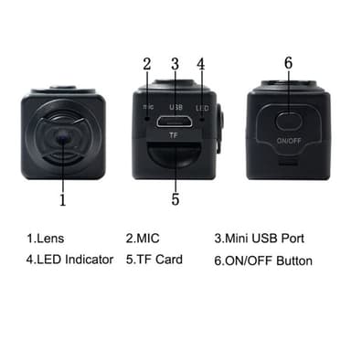 D5 Minikamera 1.0MP Rörelsedetektor