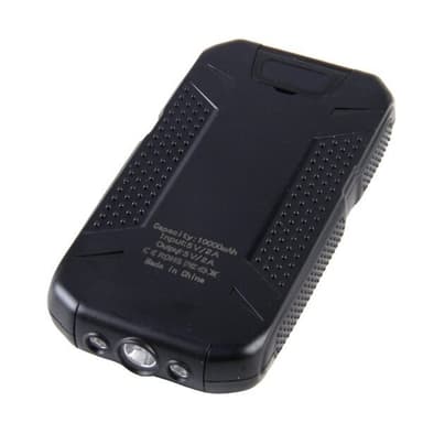 Powerbank 10000mAh med Solcellsladdning - Svart