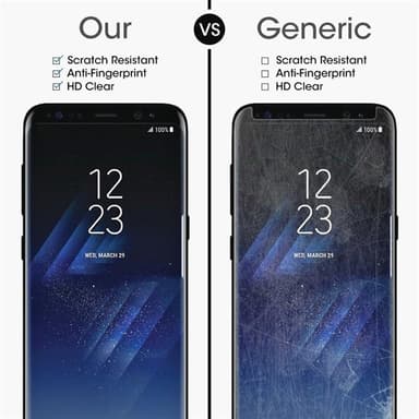Skärmskydd i härdat glas Samsung Galaxy S8 - Svart