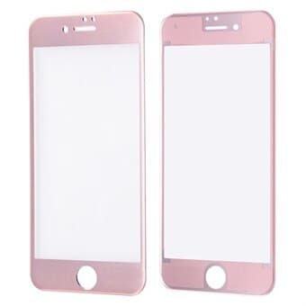 Böjt härdat fullskärmsskydd i glas till iPhone 8 / 7 - Rose Guld