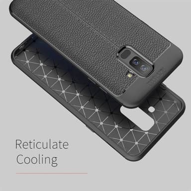 Bakskal / telefonskal Litchi Samsung Galaxy J8 2018 Röd