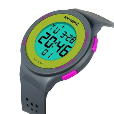 Digital klocka Vattentät silikonarmband Grå